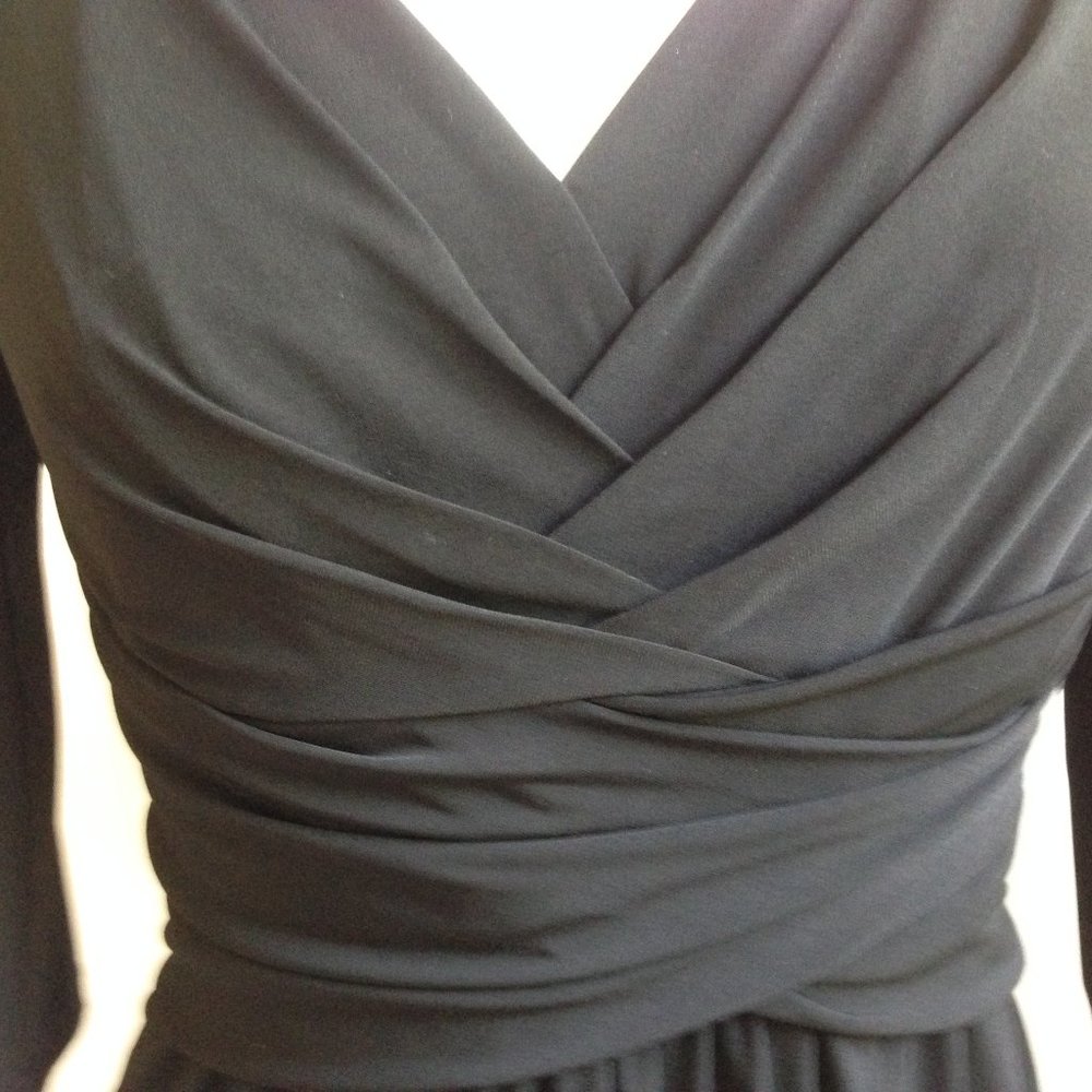 Jet Black Flattering Suzi Chin Midi Dress